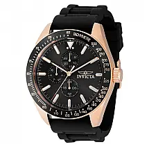 Relógio Masculino com Pulseira de Silicone, Invicta Aviator, Preto 38407