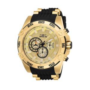 Relógio Masculino de Quartzo Speedway, Invicta ZG 25507, Preto e Dourado