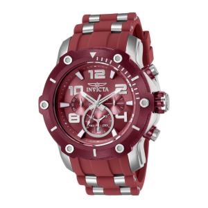 Relógio Masculino Pro Diver, Invicta 40807, Vermelho e Prata