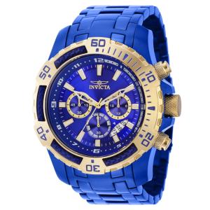 Relógio Masculino Pro Diver, Invicta 40907, Azul e Dourado