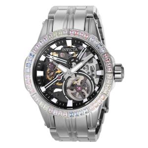 Relógio Masculino Mecânico Objet D Art com Pulseira em Aço Inoxidável, Invicta 40117, Prata