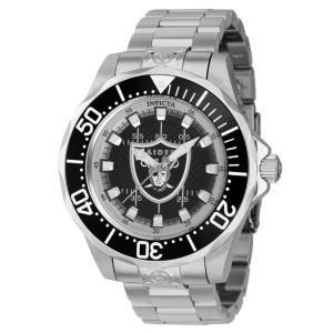 NFL Las Vegas Raiders Relógio Automático Masculino - 47mm. Aço ZG-42117