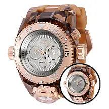 Relgio masculino com obturador Bolt Zeus Magnum - 52 mm. Cqui. Ouro Rosa 43117