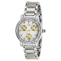 Relógio Feminino de Quartzo Angel, Invicta 29117, Prata e Dourado