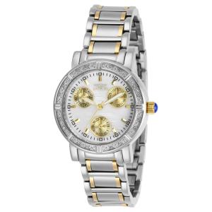 Relógio Feminino de Quartzo Angel, Invicta 29117, Prata e Dourado