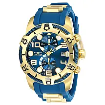 Relógio Masculino de Quartzo Bolt, Invicta 24217, Azul e Dourado