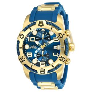 Relógio Masculino de Quartzo Bolt, Invicta 24217, Azul e Dourado