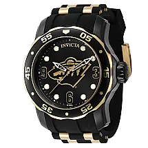 Relgio Masculino Invicta NHL Minnesota Wild - 48mm, Ouro e Preto ZG-42317: um acessrio de estilo para fs de hquei.