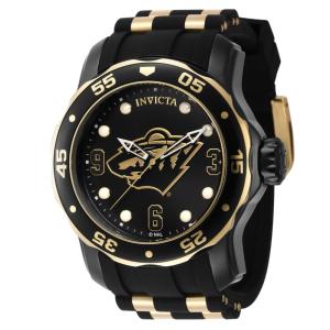 Relgio Masculino Invicta NHL Minnesota Wild - 48mm, Ouro e Preto ZG-42317: um acessrio de estilo para fs de hquei.