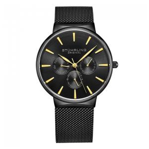 Relógio Masculino Stuhrling Monaco 3931 Quartzo 39mm Esportivo, Preto