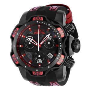 Relógio Masculino de Quartzo Venom, Invicta 38717, Preto e Vermelho