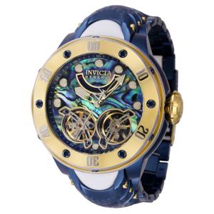 Relógio Masculino Automático Reserve Kraken com Mostrador Abalone, Invicta 39717, Azul Escuro, Dourado e Branco