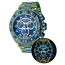 Relógio Masculino de Quartzo Ripsaw, Invicta 38817, Verde, Azul e Dourado