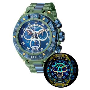 Relógio Masculino de Quartzo Ripsaw, Invicta 38817, Verde, Azul e Dourado