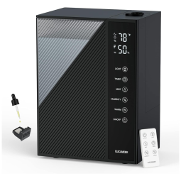 Umidificador Ultrassônico de Névoa Fria e Quente, 5 L com Controle Remoto, Elecameier, 110V, Elecameier, Preto