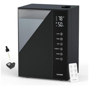 Umidificador Ultrassônico de Névoa Fria e Quente, 5 L com Controle Remoto, Elecameier, 110V, Elecameier, Preto