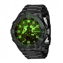 Relógio Masculino Automático Aviator, Invicta 39917, Preto e Verde