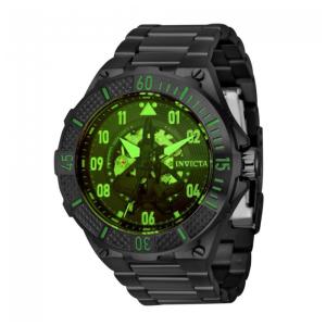 Relógio Masculino Automático Aviator, Invicta 39917, Preto e Verde