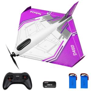 Avião de Controle Remoto de 8 Canais com 3 Modos de Voo, Motor sem Escova, Alcance de 4 km, Telemetria de RSSI e Acessórios, Radiolink D460