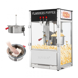 Pipoqueira Elétrica Faz até 25,3 kg de Pipoca com Panela de 450g, Colher de Aço Inoxidável, Colher de Óleo e 3 Copos de Pipoca, 110V