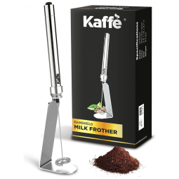 Espumador Elétrico de Leite em Aço Inoxidável a Bateria com Suporte, KAFFè KF6020, Prateado