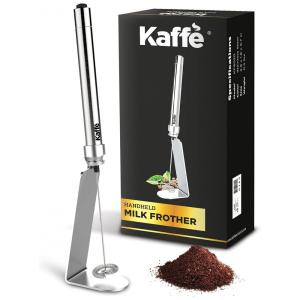 Espumador Elétrico de Leite em Aço Inoxidável a Bateria com Suporte, KAFFè KF6020, Prateado