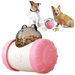 Brinquedo Dispensador de Petiscos para Cães e Gatos, LOJXZVE, Rosa