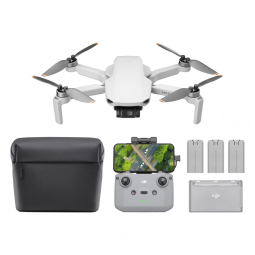 Combo DJI Mini 4K Fly More, Drone com Câmera 4K UHD para Adultos, Autonomia de Voo de até 93 Min, Transmissão de Vídeo 10km e Recursos