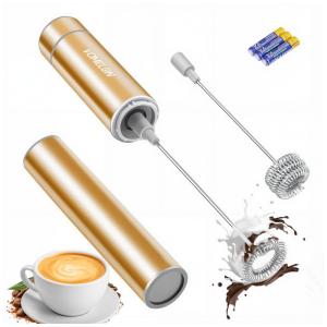 Espumador Elétrico de Leite em Aço Inoxidável a Bateria, VOMELON SF007BUS, Dourado