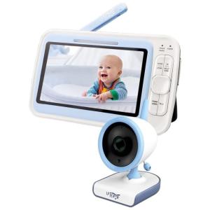Babá Eletrônica Monitor com Câmera de 12cm HD 720p e Canção de Ninar, Alcance de 304M, LEREVE FCC ID 2AAGOMNB976TX, 2AAGOMNB976RX, Azul