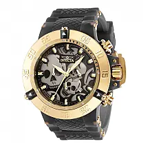 Relógio Masculino Invicta Subaqua Skull 50mm, Dourado, Preto ZG37327