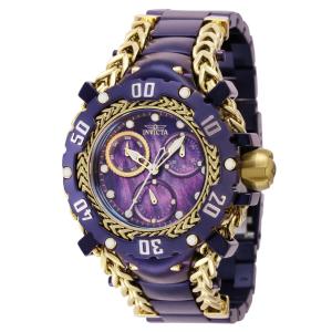 Relógio Feminino com Mostrador em Madrepérola Invicta Gladiator, Dourado, Roxo 41427