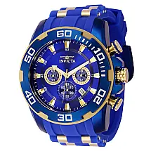 Relgio masculino Pro SCUBA - 50 mm. Ouro. Azul 40727