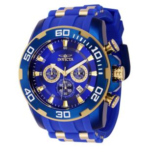 Relgio masculino Pro SCUBA - 50 mm. Ouro. Azul 40727