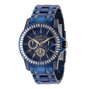 Relógio Feminino Invicta SHAQ com Pulseira de Cristal em Aço Inoxidável, Azul 43827