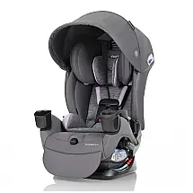 Cadeirinha Evenflo All4Stages Slim Plus Cinza com Toldo 4-em-1 Recém-nascido a 54 kg