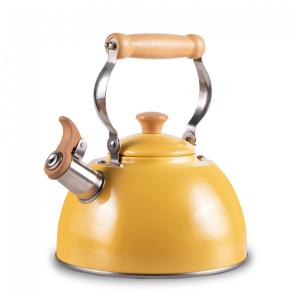 Chaleira de Chá 2.6L com Apito, Aço Inoxidável, ROCKURWOK, Amarelo