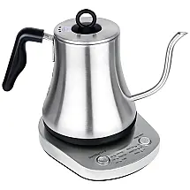 Chaleira Elétrica 0,8 L com Função Manter Aquecido, Aço Inoxdável, 110V 1000W, Davivy, Prata