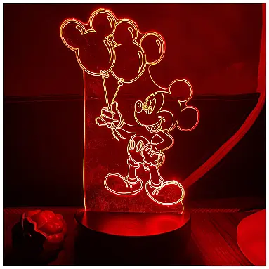 Luminária 3D LED Mickey CUTIA
