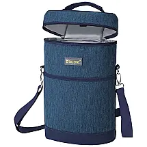 BALEINE Bolsa Térmica Para Transporte de Vinhos até 2 Garrafas, Azul