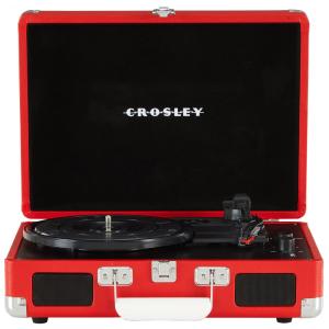 Toca Discos Vintage com 3 Velocidades, Bluetooth e Alto Falante Embutido, Crosley CR8005DPRE1, Vermelho