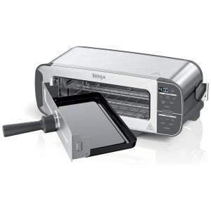 Torradeira Elétrica 2 em 1 com Painel de Cntrole Digital, 1500W, 110v, NINJA ST101, Prateado