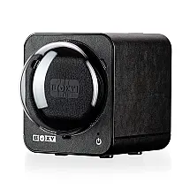 Caixa, Estojo Rotativo Automático para Relógios, 1 Lugar, ABEST BOXY Fancy Brick, Preto