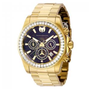 Relógio masculino TechnoMarine Manta Ray com mostrador em madrepérola - 42 mm. Ouro TM-222037