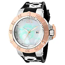 Relógio Masculino Subaqua Swiss Ronda 515 calibre com Mostrador em Madrepérola, Invicta ZG37037, Preto e Branco