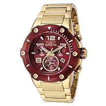 Relógio Masculino de Quartzo Speedway, Invicta 40237, Dourado e Vermelho