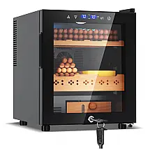 Humidor Elétrico para Charutos Tylza 50L Preto Capacidade para 400 Charutos com Controle de Temperatura e Umidade