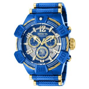 Relógio Masculino Jason Taylor 0,45 quilates com Diamante, Invicta 40437, Azul e Dourado