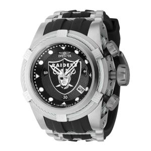 Relgio masculino calibre NFL Las Vegas Raiders Swiss Ronda Z60 - 53 mm. Ao. Preto. Cinza 41437