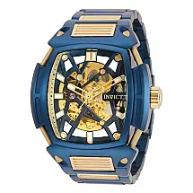 Relgio Masculino S1 Rally Diablo Automtico - 53mm. Ouro. Azul ZG-34637